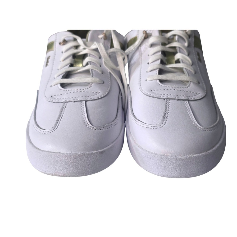 OluKai Pehuea Li Womens White Gold Leather Lace Up Fashion Sneakers Shoes Sz 11w - Picture 5 of 9